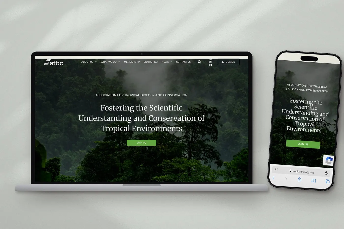 The ATBC website on a laptop and a phone