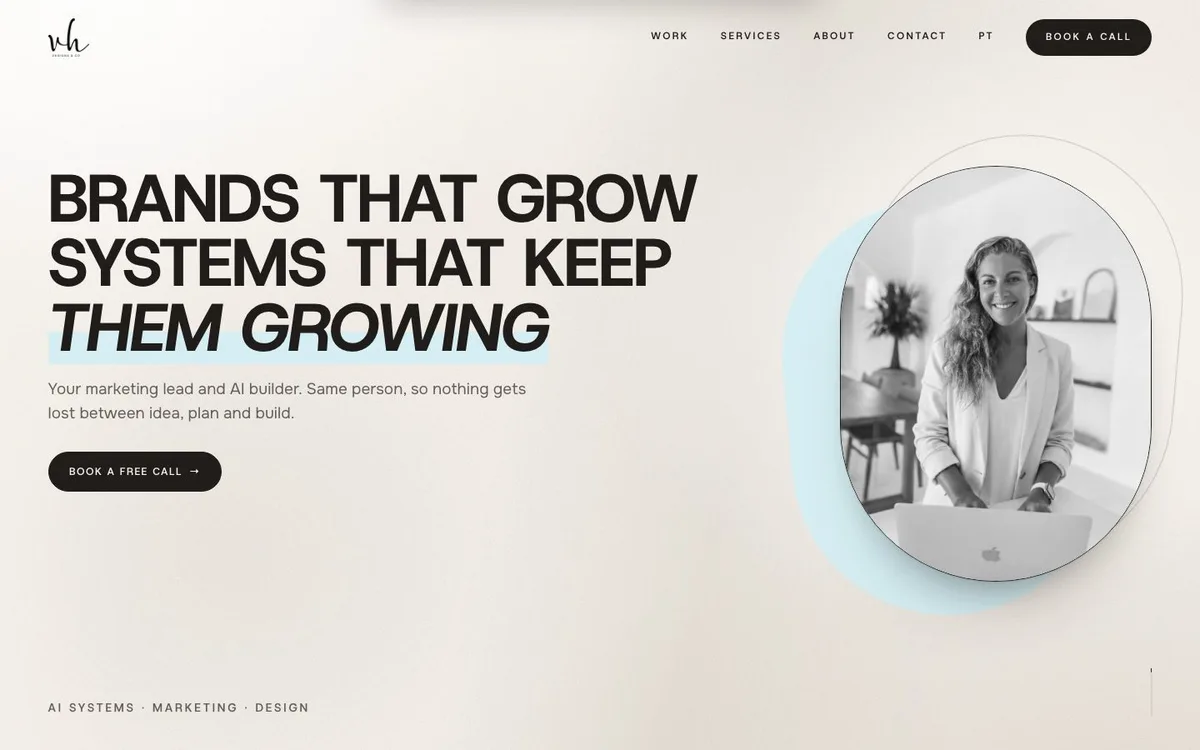 The VH Designs and Co homepage